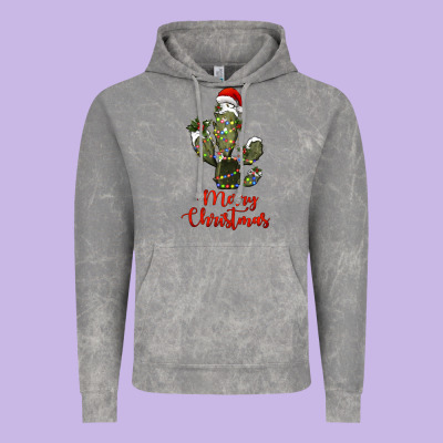 Merry Christmas Cactus Vintage Hoodie Designed By Ranaportraitstore