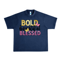 Navy bold beautiful blessed Urban Heavy Tee - LillyAllenDesigns