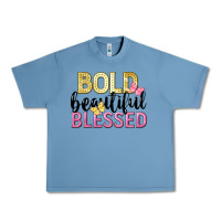 Pebble Blue bold beautiful blessed Urban Heavy Tee - LillyAllenDesigns