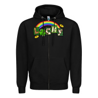 Black Lucky St. Patrick's Day Zipper Hoodie - CowGirlArtShop