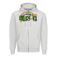 Dove Grey Lucky St. Patrick's Day Zipper Hoodie - CowGirlArtShop