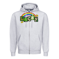 Heather Grey Lucky St. Patrick's Day Zipper Hoodie - CowGirlArtShop