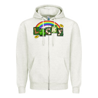 Oatmeal Heather Lucky St. Patrick's Day Zipper Hoodie - CowGirlArtShop