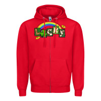 Red Lucky St. Patrick's Day Zipper Hoodie - CowGirlArtShop