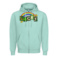 Seafoam Lucky St. Patrick's Day Zipper Hoodie - CowGirlArtShop