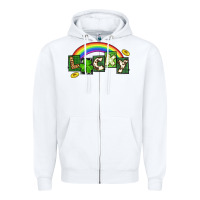 White Lucky St. Patrick's Day Zipper Hoodie - CowGirlArtShop