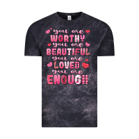 Cloud Black you are worthy beautiful loved enough valentines Vintage Tee - LillyAllenDesigns