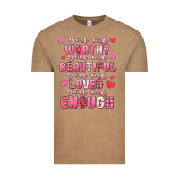 Vintage Coffee you are worthy beautiful loved enough valentines Vintage Tee - LillyAllenDesigns