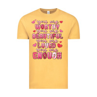 Vintage Mustard you are worthy beautiful loved enough valentines Vintage Tee - LillyAllenDesigns