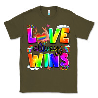 Army Green love always wins Classic Tee - LillyAllenDesigns