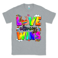 Heather Grey love always wins Classic Tee - LillyAllenDesigns