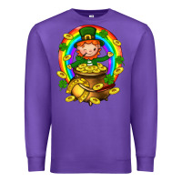Purple Dwarf Cauldron St. Patricks Premium Sweatshirt - BundleAndBundleShop