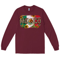 Burgundy Mexico Long Sleeve Tee - RanaPortraitStore