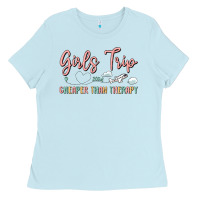 Baby Blue girls trip cheaper than therapy Ladies Tee - MaliasSmallBusiness