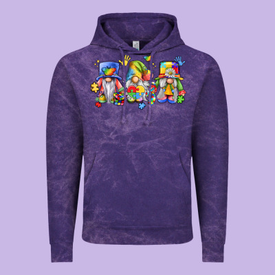 Autism Gnomes Vintage Hoodie Designed By Lillyallendesigns