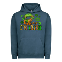 Pigment Midnight Navy kiss me im irish st patricks lip stain Urban Hoodie - LillyAllenDesigns