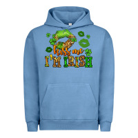 Pigment Pebble Blue kiss me im irish st patricks lip stain Urban Hoodie - LillyAllenDesigns