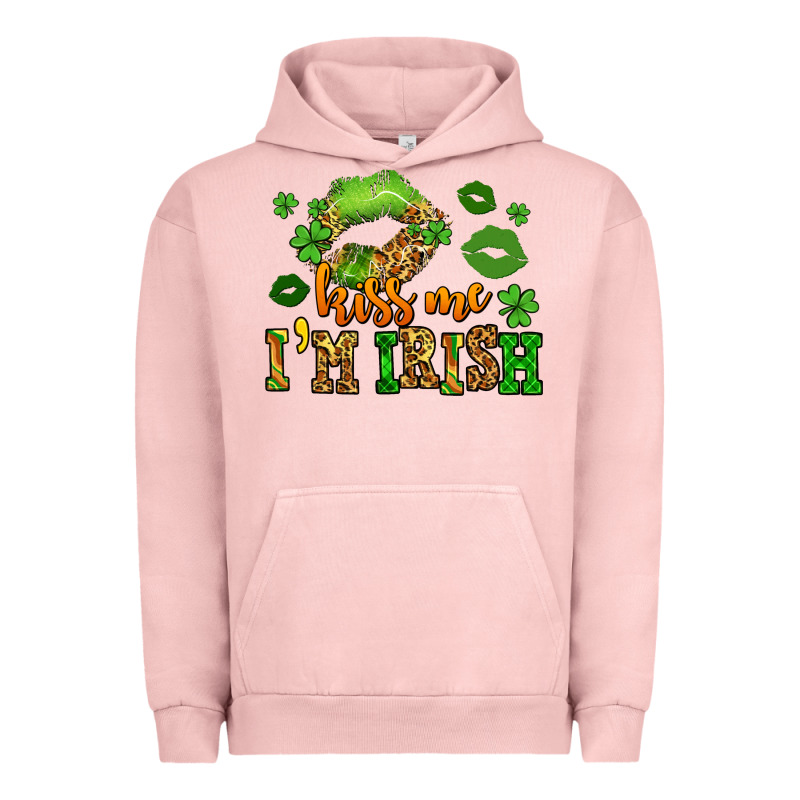 Kiss Me Im Irish St Patricks Lip Stain Urban Hoodie by LillyAllenDesigns | Teevron