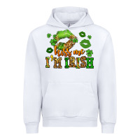 White kiss me im irish st patricks lip stain Urban Hoodie - LillyAllenDesigns