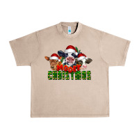 French Oak Mooey Christmas Cows Urban Heavy Tee - LillyAllenDesigns
