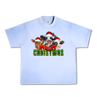 Grape Ice Mooey Christmas Cows Urban Heavy Tee - LillyAllenDesigns