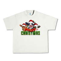 Pistachio Mooey Christmas Cows Urban Heavy Tee - LillyAllenDesigns