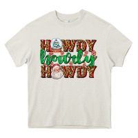Cream howdy howdy howdy Heavy Core Tee - AdoDesignShop