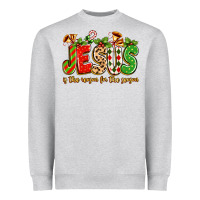 Heather Grey jesus is the reason for the season Heavyweight Sweatshirt - texasbilliewilder