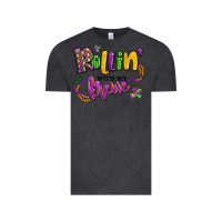 Vintage Black rollin' with my krewe mardi gras Vintage Tee - LillyAllenDesigns