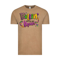 Vintage Coffee rollin' with my krewe mardi gras Vintage Tee - LillyAllenDesigns