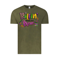Vintage Olive rollin' with my krewe mardi gras Vintage Tee - LillyAllenDesigns
