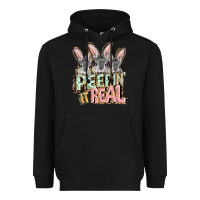 Black peepin' it real easter day Heavyweight Hoodie - FaDigitalArtStudio