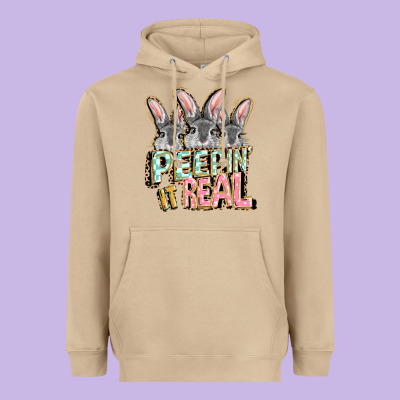 Peepin' It Real Easter Day Heavyweight Hoodie Designed By Fadigitalartstudio