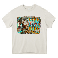 Live Love Ride Horse Heavy Core Tee | Teevron