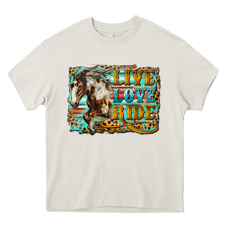 Live Love Ride Horse Heavy Core Tee by LillyAllenDesigns | Teevron