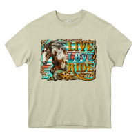 Mossy live love ride horse Heavy Core Tee - LillyAllenDesigns