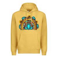 Antique Gold western gemstones sunflowers rainbow Premium Hoodie - OliviaCreatesArt