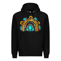 Black western gemstones sunflowers rainbow Premium Hoodie - OliviaCreatesArt