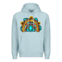 Blue Mist western gemstones sunflowers rainbow Premium Hoodie - OliviaCreatesArt