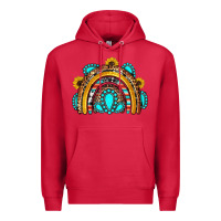 Cardinal western gemstones sunflowers rainbow Premium Hoodie - OliviaCreatesArt