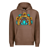 Chestnut western gemstones sunflowers rainbow Premium Hoodie - OliviaCreatesArt