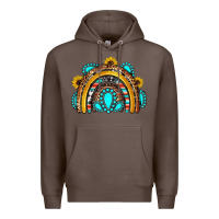 Coffee western gemstones sunflowers rainbow Premium Hoodie - OliviaCreatesArt