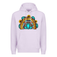 Lilac western gemstones sunflowers rainbow Premium Hoodie - OliviaCreatesArt
