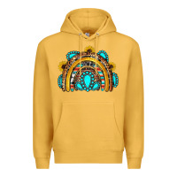 Mustard western gemstones sunflowers rainbow Premium Hoodie - OliviaCreatesArt