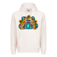 Pale Pink western gemstones sunflowers rainbow Premium Hoodie - OliviaCreatesArt