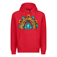 Red western gemstones sunflowers rainbow Premium Hoodie - OliviaCreatesArt
