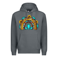 Rock western gemstones sunflowers rainbow Premium Hoodie - OliviaCreatesArt