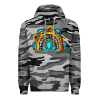 Slate Camo western gemstones sunflowers rainbow Premium Hoodie - OliviaCreatesArt