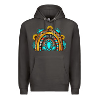 Smoke western gemstones sunflowers rainbow Premium Hoodie - OliviaCreatesArt