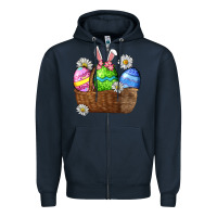 Navy Easter eggs  Easter Day Zipper Hoodie - CowGirlArtShop